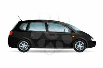 Royalty Free Clipart Image of a Minivan
