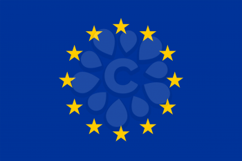 Royalty Free Clipart Image of the European Union Flag