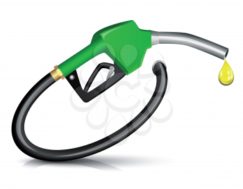 Royalty Free Clipart Image of a Gasoline Fuel Nozzle