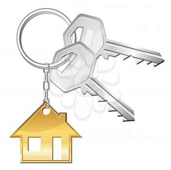 Royalty Free Clipart Image of a House Keys