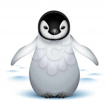Royalty Free Clipart Image of an Emperor Penguins