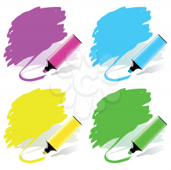 Royalty Free Clipart Image of Highlighters