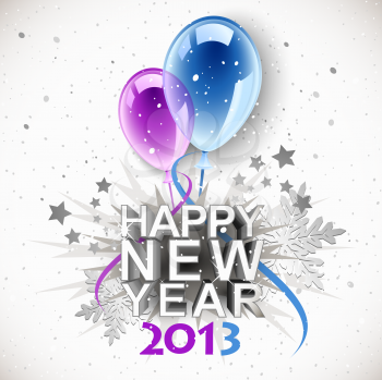 Royalty Free Clipart Image of Happy New Year 2013