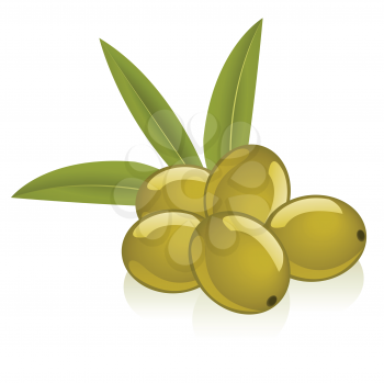 Royalty Free Clipart Image of Green Olives