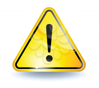 Royalty Free Clipart Image of an Attention Caution Sign