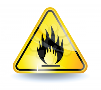 Royalty Free Clipart Image of a Flammable Sign