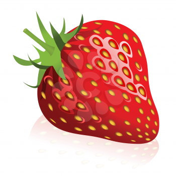 Royalty Free Clipart Image of a Strawberry