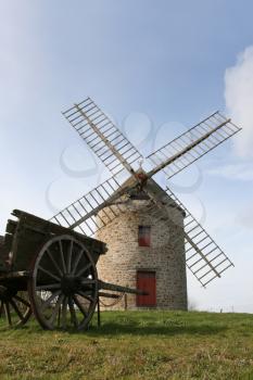 Old windmill in France (Near Mont-Saint-Michel)