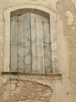 An old window in Montpellier, France