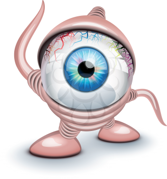 Royalty Free Clipart Image of a Cyclops Eye