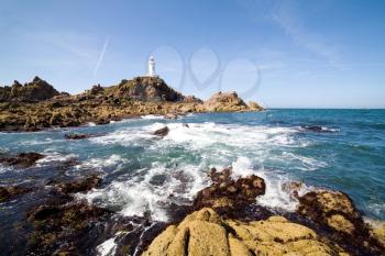 Royalty Free Photo of a Lighthouse on Jersey Island