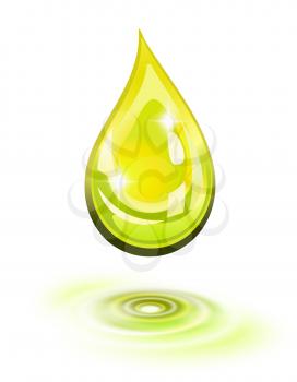 Oil drop and ripples icon
