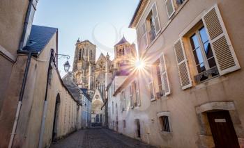 The old town center of Bourges and the cathedral, Centre-Val de Loire, France