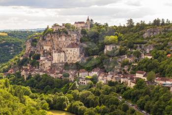 Rocamadour, a beautiful french village on a cliff,  Lot, Occitanie, France