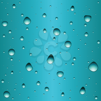 Royalty Free Clipart Image of Water Dropsq