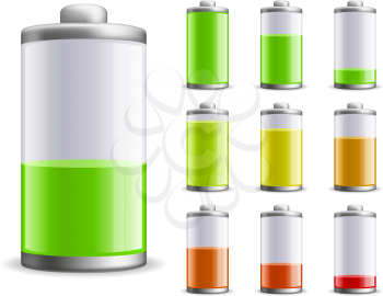 Royalty Free Clipart Image of a Battery Charge Status