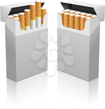 Royalty Free Clipart Image of Packages of Cigarettes
