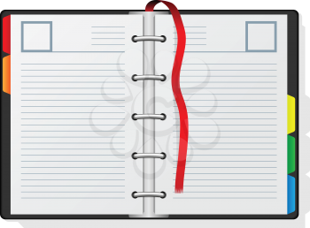 Royalty Free Clipart Image of a Blank Organizer