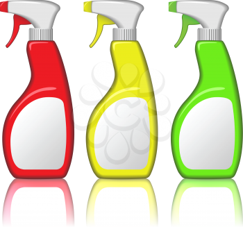Royalty Free Clipart Image of Spray Bottles