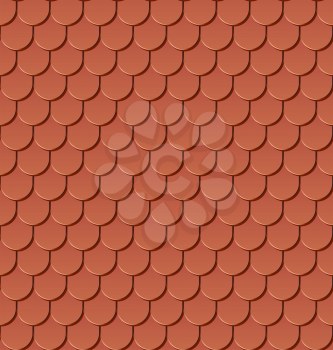 Royalty Free Clipart Image of a Clay Roof