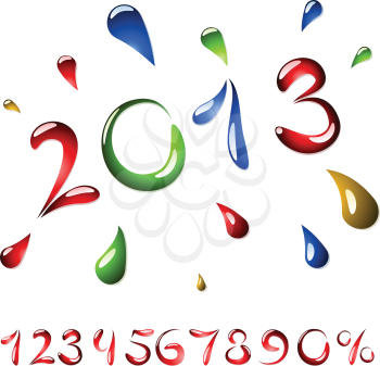 Royalty Free Clipart Image of the Year 2013
