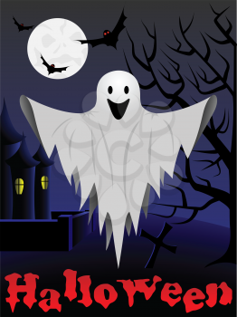 Royalty Free Clipart Image of a Halloween Card