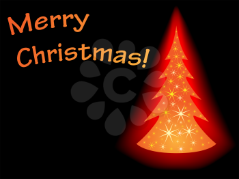 Royalty Free Clipart Image of a Christmas Card