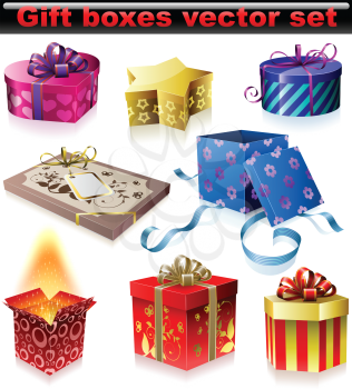 Royalty Free Clipart Image of a Bunch of Christmas Presents