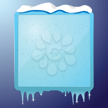 Royalty Free Clipart Image of an Icy Frame