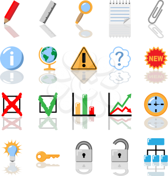 Royalty Free Clipart Image of Textbook Icons