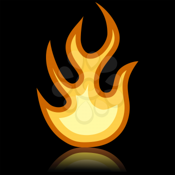 Royalty Free Clipart Image of a Fire Icon