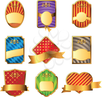 Royalty Free Clipart Image of a Set of Decorative Labels