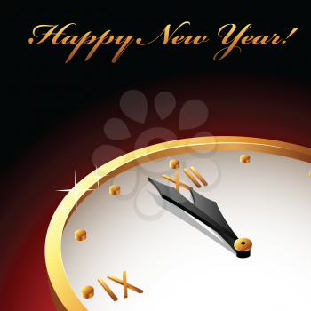 Royalty Free Clipart Image of a New Years Card