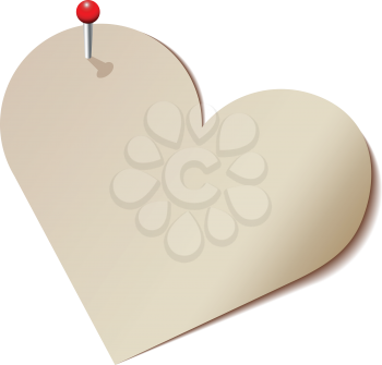 Royalty Free Clipart Image of a Paper Heart