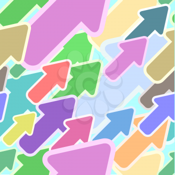 Royalty Free Clipart Image of a Colourful Arrow Background