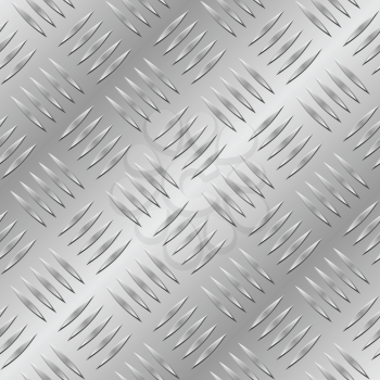 Royalty Free Clipart Image of a Diamond Metal Plate