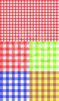 Royalty Free Clipart Image of Tablecloth Patterns