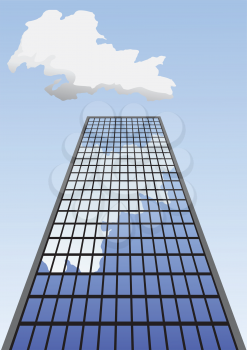 Royalty Free Clipart Image of a Skyscraper