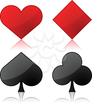 Royalty Free Clipart Image of Playing Card Suits