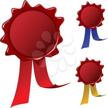 Royalty Free Clipart Image of Wax Seals