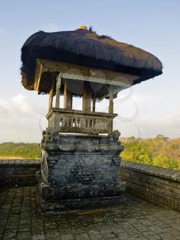 Traditional balinese structure at Pura Luhur Temple in Uluwatu, Bali, Indonesia