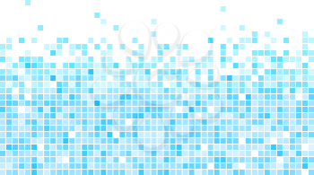Abstract  blue mosaic vector background with white copy space.