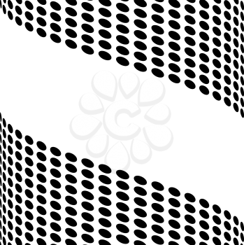 Black and white abstract circles background with copy space.