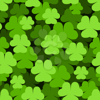 Seamless green shamrock Saint Patrick's Day pattern.