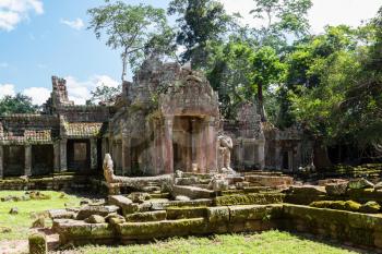 Preah Khan (Prah Khan) Temple located at Angkor, Siem Reap, Cambodia.
