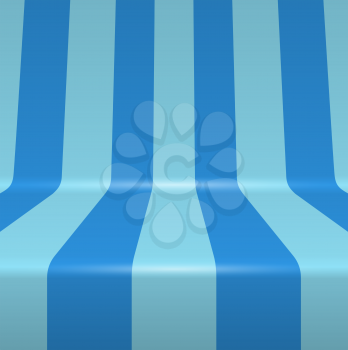 Blue painted bent vertical stripes vector background.