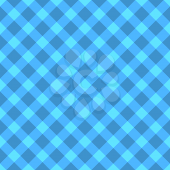 Blue and cyan checkered seamless cloth pattern. Easy to change color.