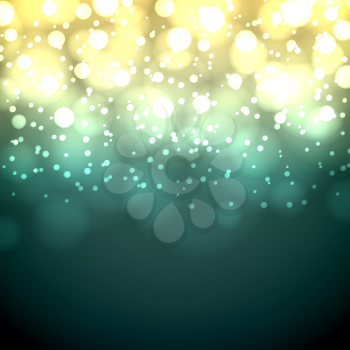 Green and yellow dark vintage bokeh vector background.