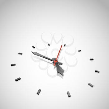 Abstract clock vector background with copy space.