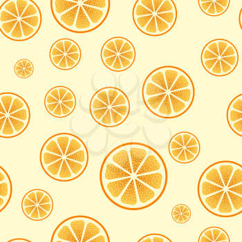 Seamless orange cut yellow vector background.